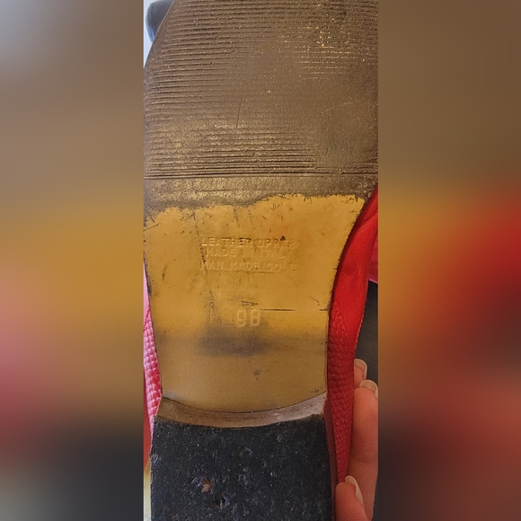 Vintage Red Leather Calf Pull-On Boots 9 - Picture 10 of 10